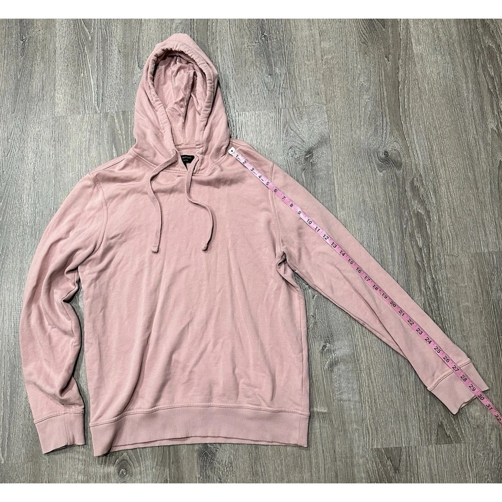 Banana Republic Hoodie Men's Medium Salmon Organic Cotton Heavyweight Hoodie - Picture 6 of 11